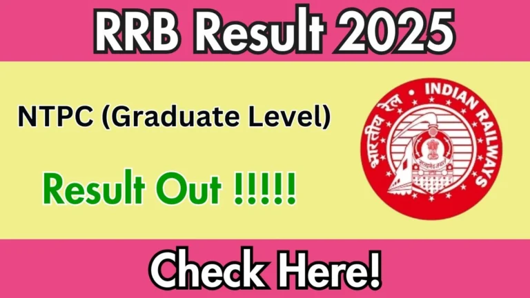 RRB NTPC Graduate Level Result 2025 Released – Check CBT 1 Zone-wise PDF